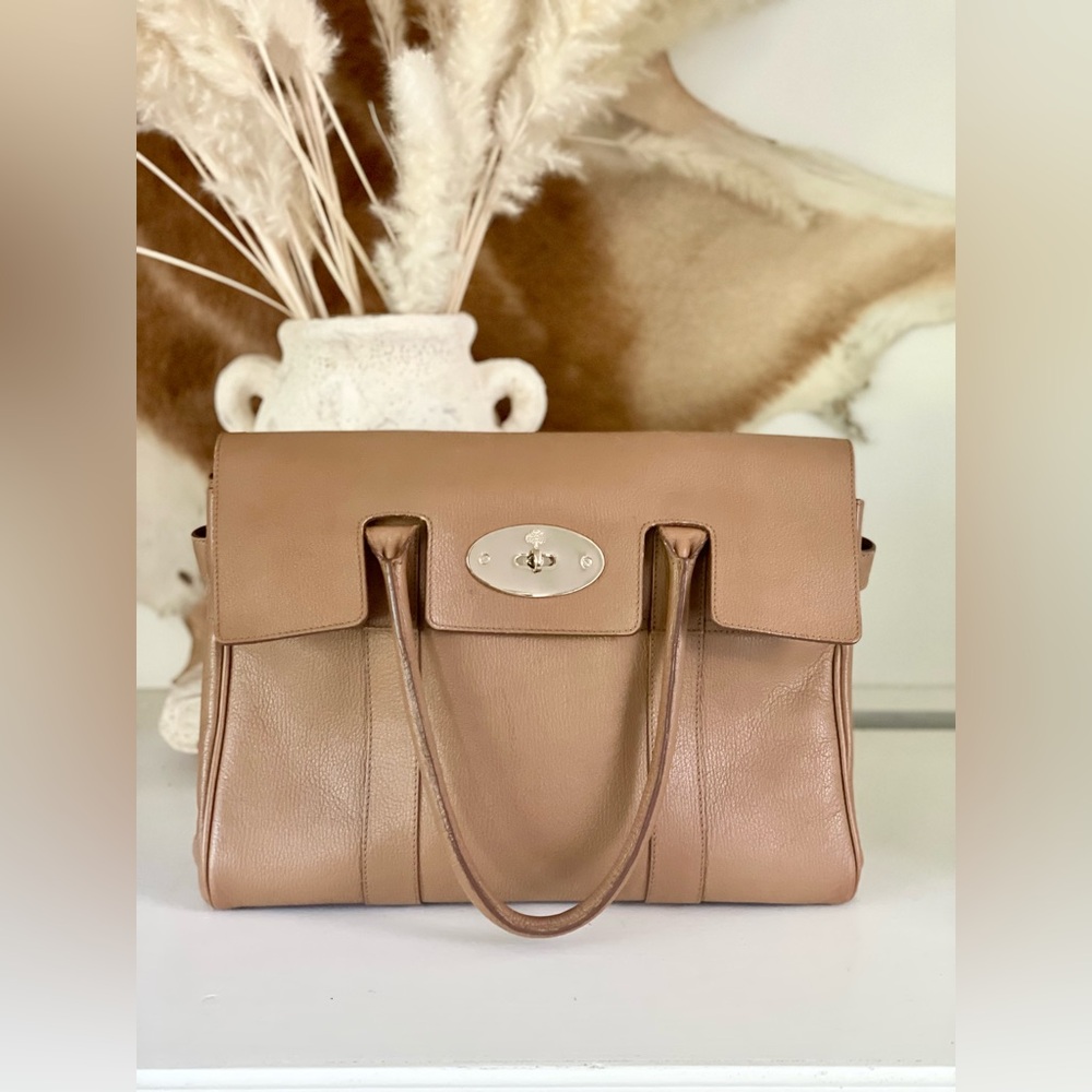 MULBERRY | Bayswater Leather Tote Shoulder Bag - Oak Camel Brown
